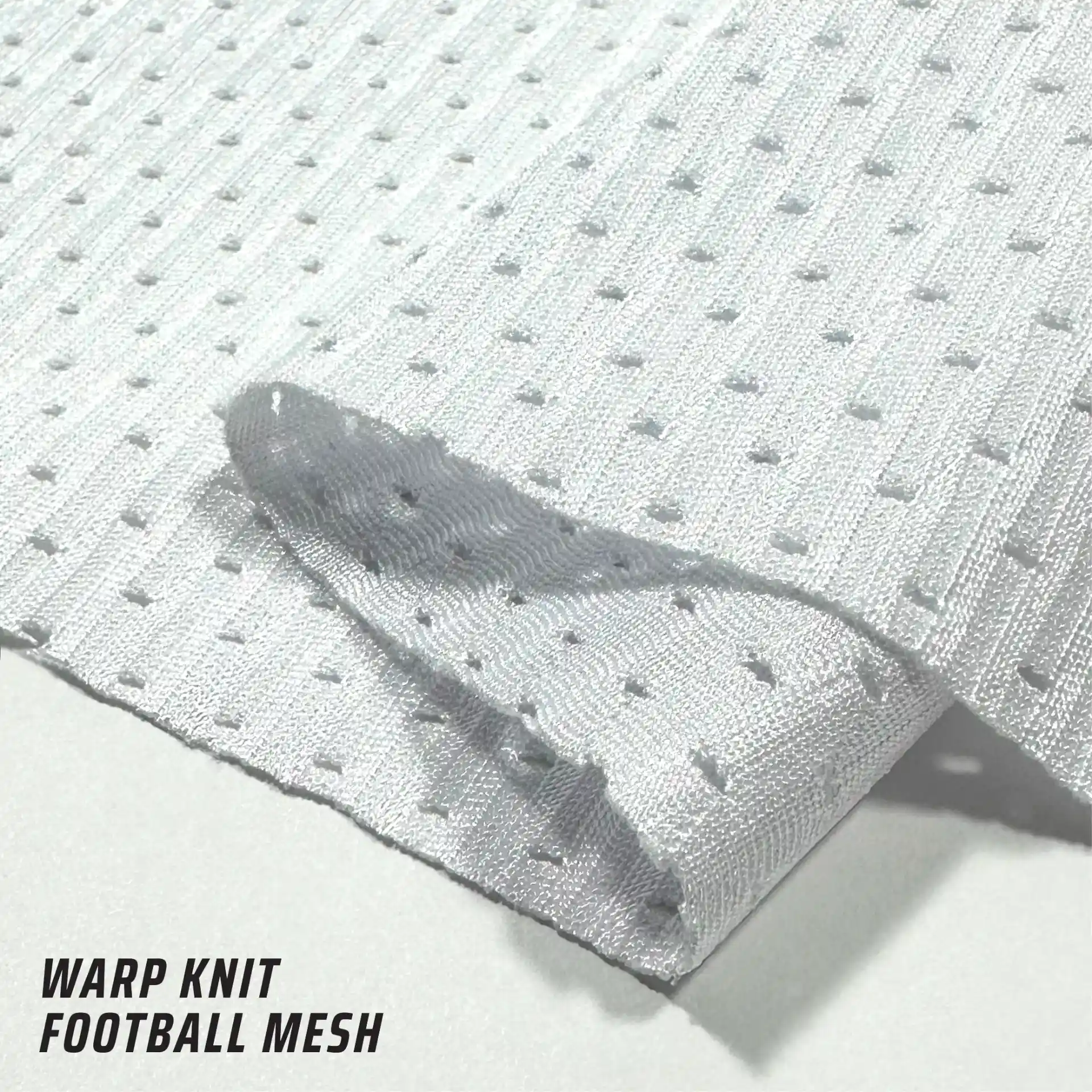 Warp Knit Football Mesh fabric texture and appearance